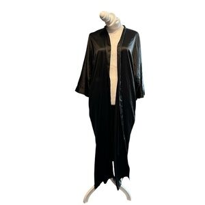 Elegant Black Women's Robe with pockets